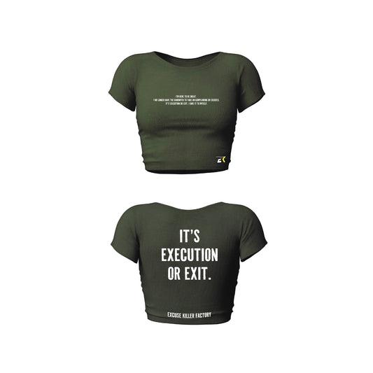 Execute or Exit Ladies Crop Top